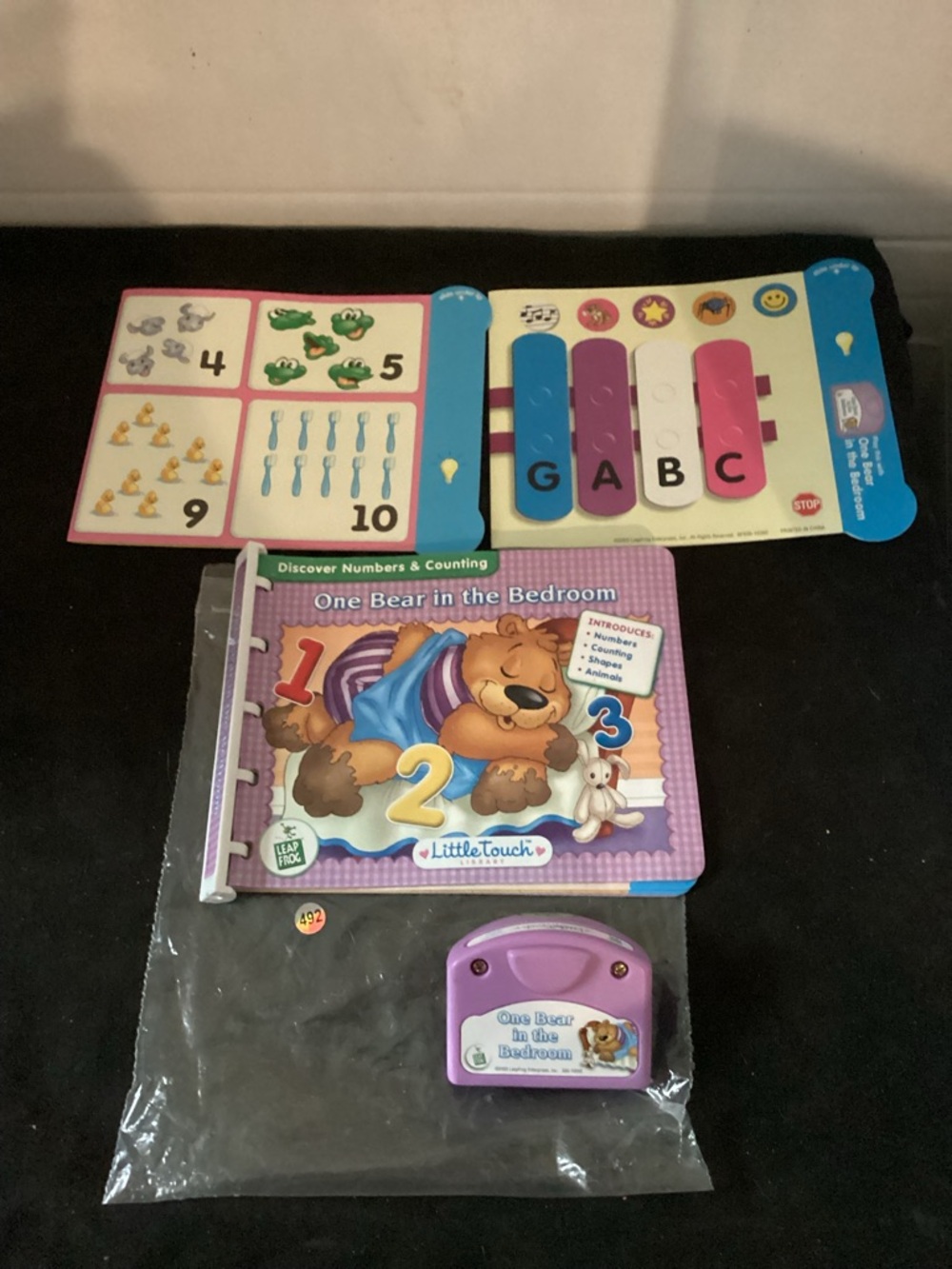 492-LeapFrog LittleTouch LeapPad Library 1 Bear in the Bedroom Book & Cartridge